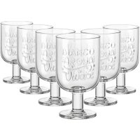 Bormioli Rocco Graphica Wine Glasses | 365ml | Clear | Pack of 6