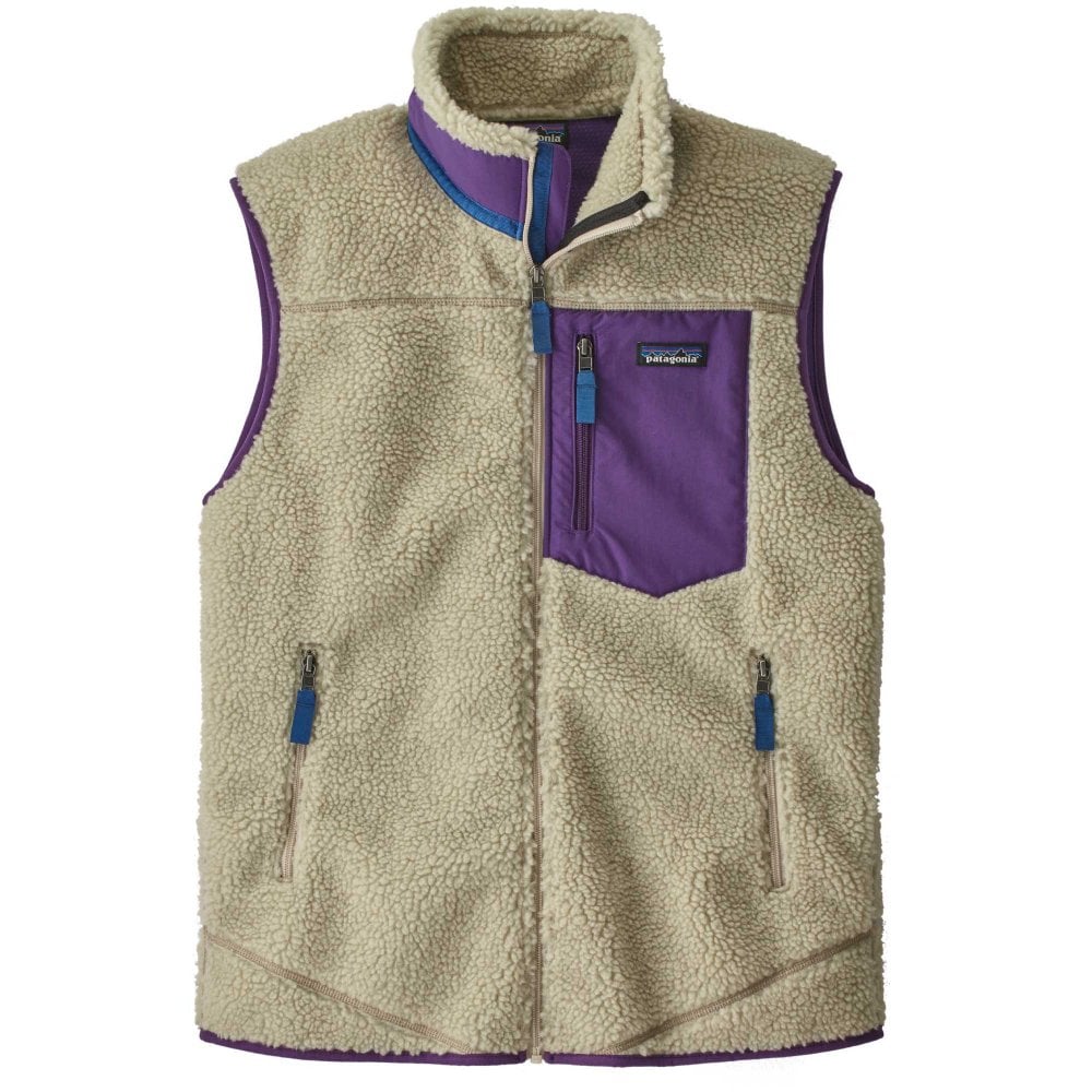 Patagonia Classic Retro-X Vest - Pelican/Purple Mens S