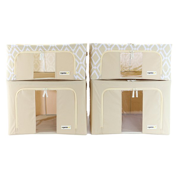 Organizeme Set of 4 Pop Up Bins - 2 Medium and 2 Large 