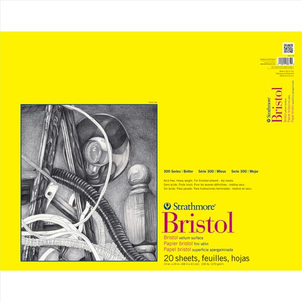 Strathmore Strathmore Bristol Vellum Paper Pad 19&quot;X24&quot; - 20 Sheets