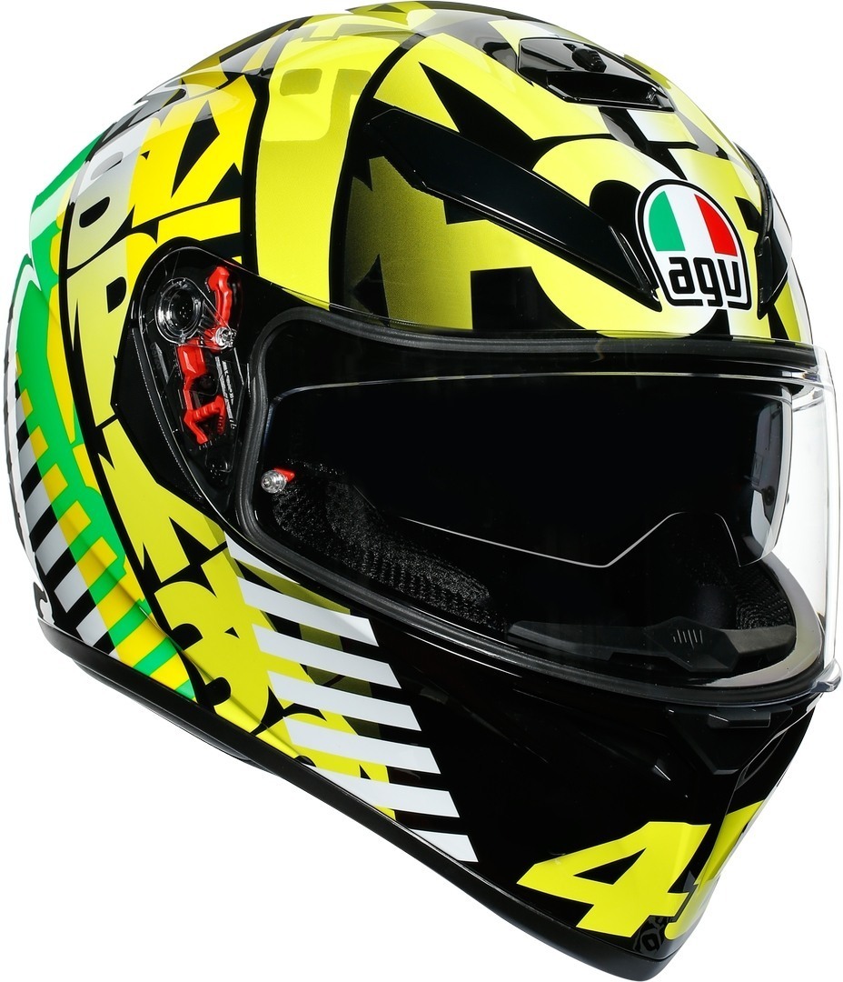 AGV K-3 SV Tribe 46 Helm, zwart-geel, afmeting XL