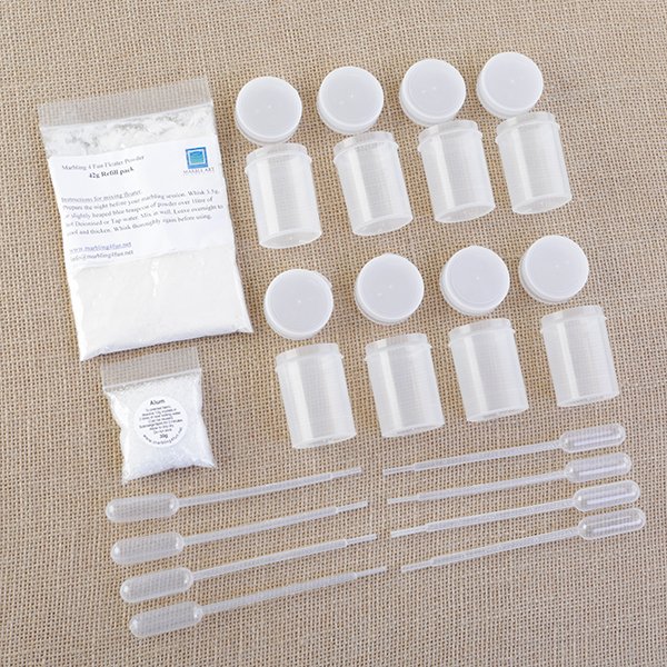Marbling 4 Fun Marbling 4 Fun Top Up Set - Floater Powder, Alum Crystals, Containers with Lids and 8 Pipettes