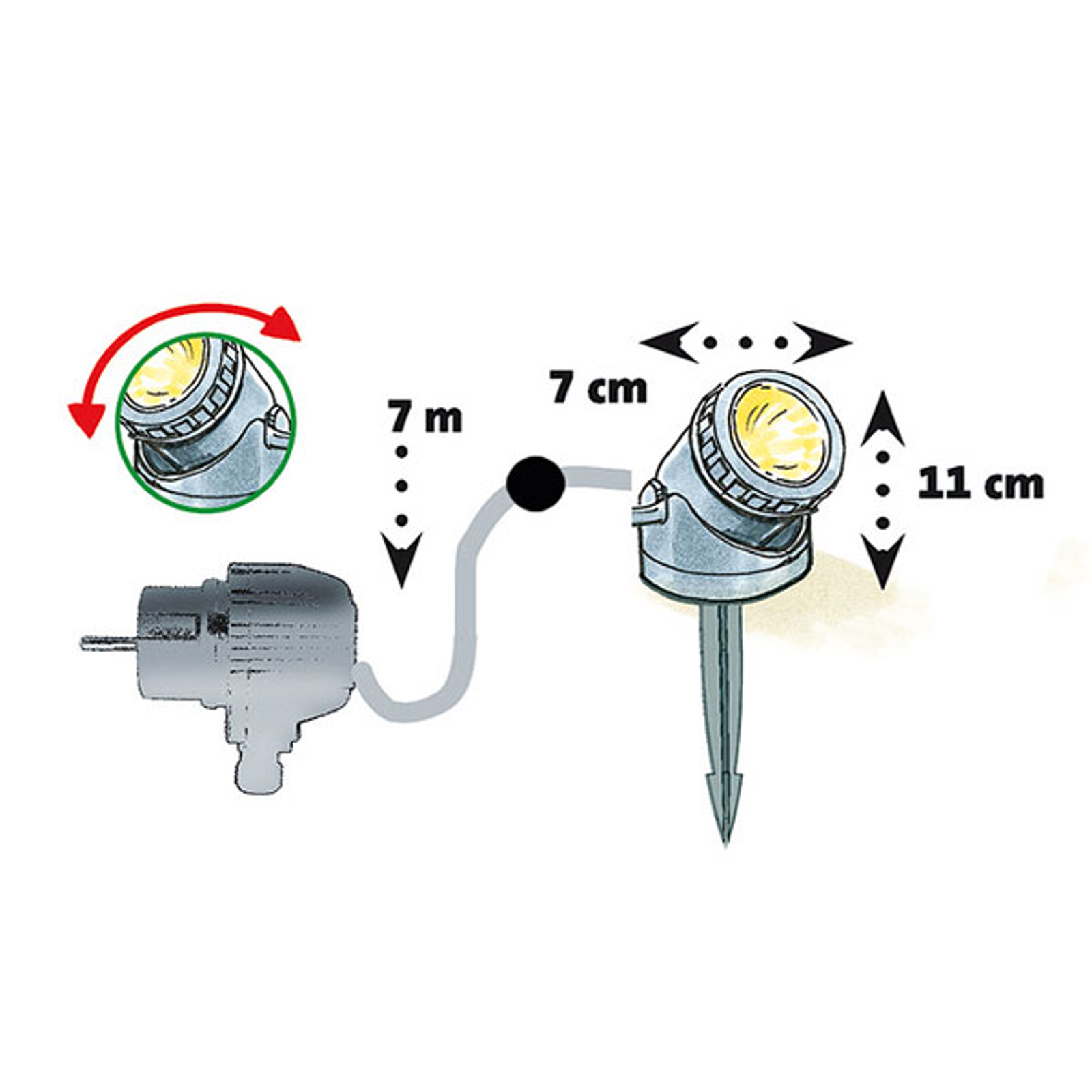 HEISSNER LED pond and garden light