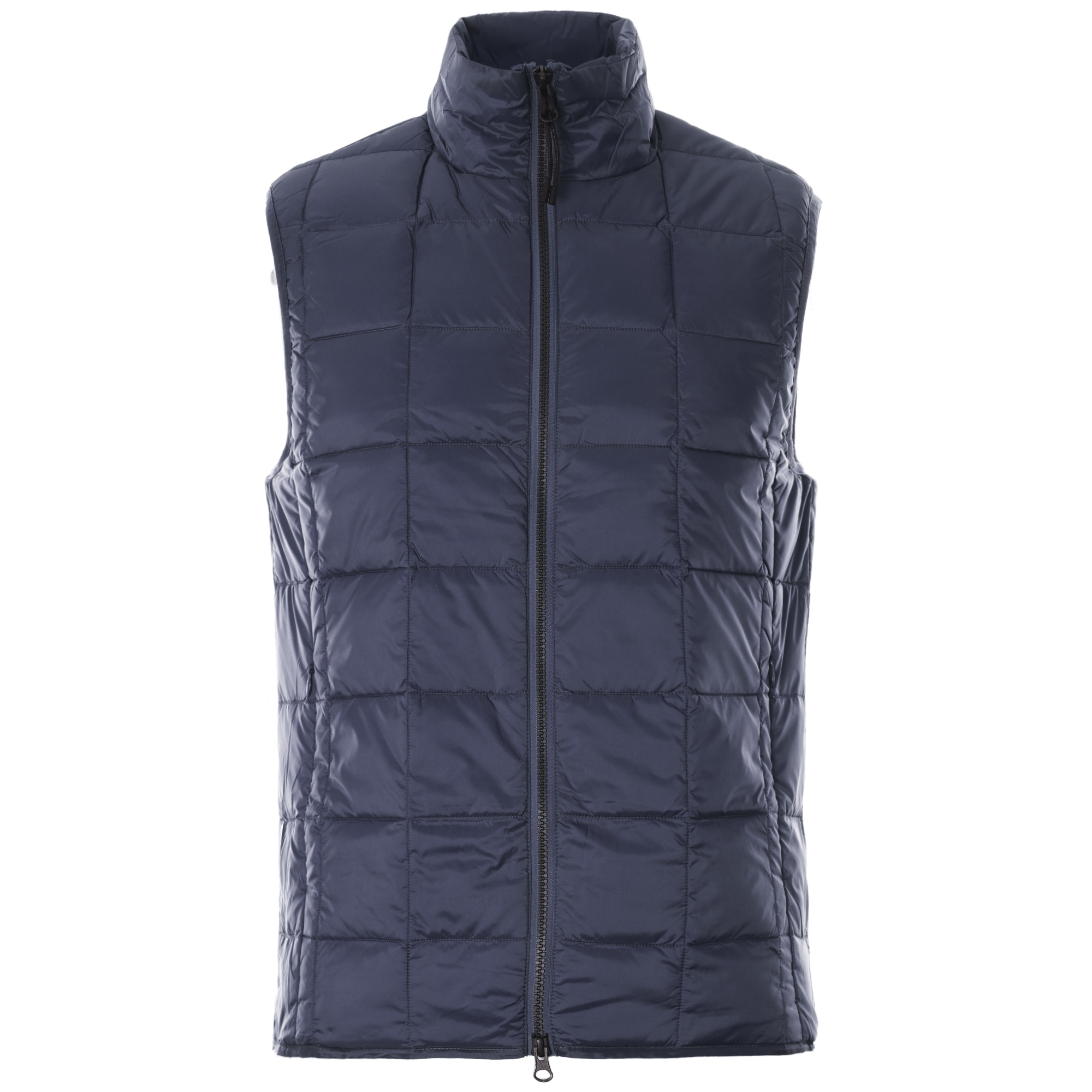 Taion High Neck Zip Inner Down Vest | Navy |002-NVY   NAVY, Siz