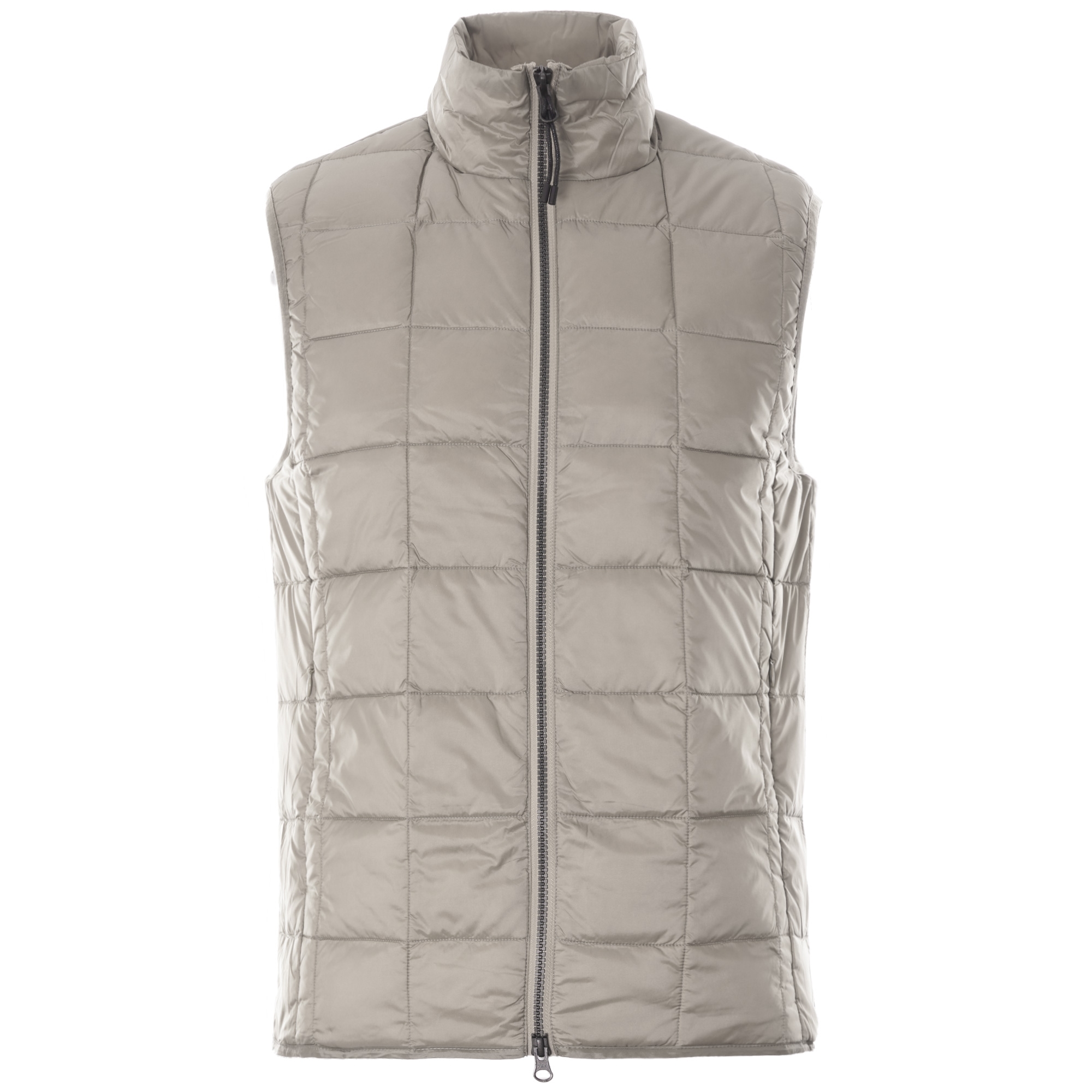 Taion High Neck Zip Inner Down Vest | Khaki | 002-KHK   KHAKI,