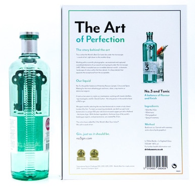 No. 3 London Dry Gin with High Ball Glass The Art Of Perfection - 70cl 46%