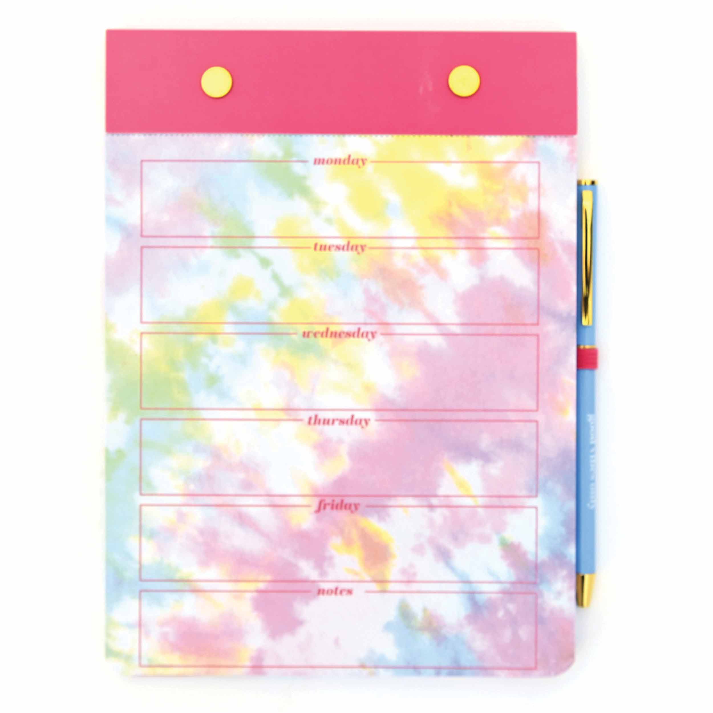 Tie Dye Undated Desk Pad & Pen Set