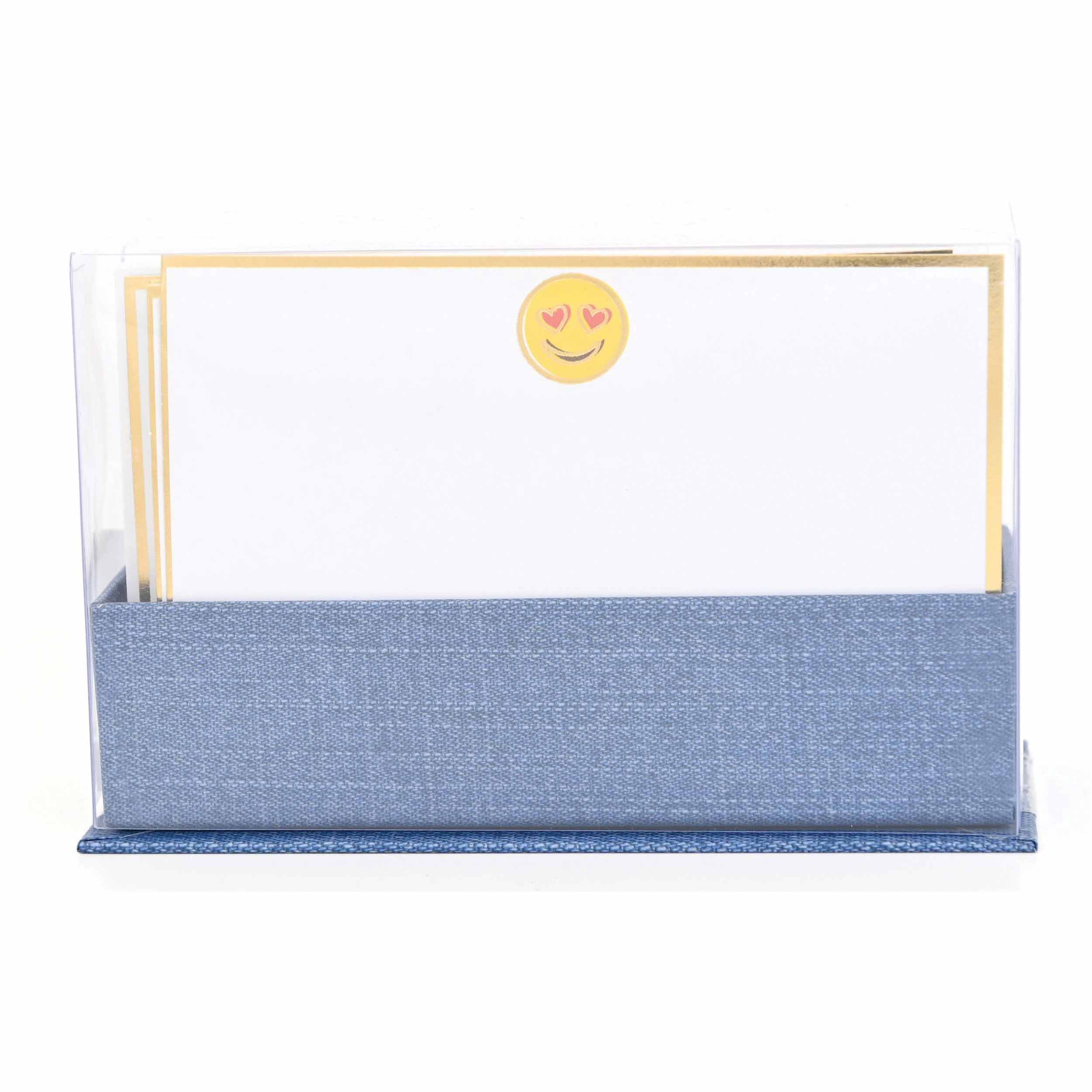Emoji Denim Note Card Set