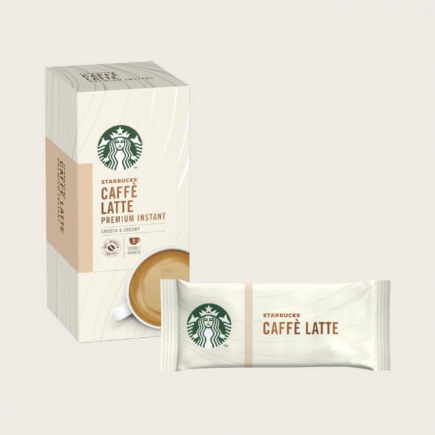 Starbucks Latte Premium Instant Coffee Pack of 5, 70 g