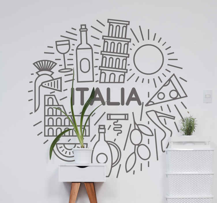 Vinilo países monumentos y cultura Italia