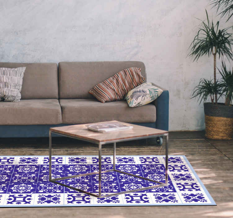 Alfombras vinilo hidráulica azulejos morados