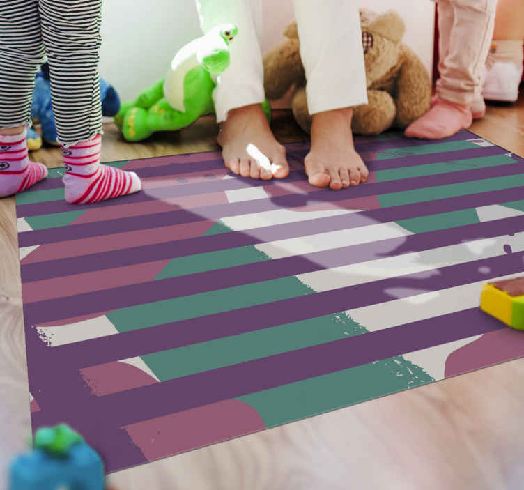 Vloerkleed met kleurrijke strepen