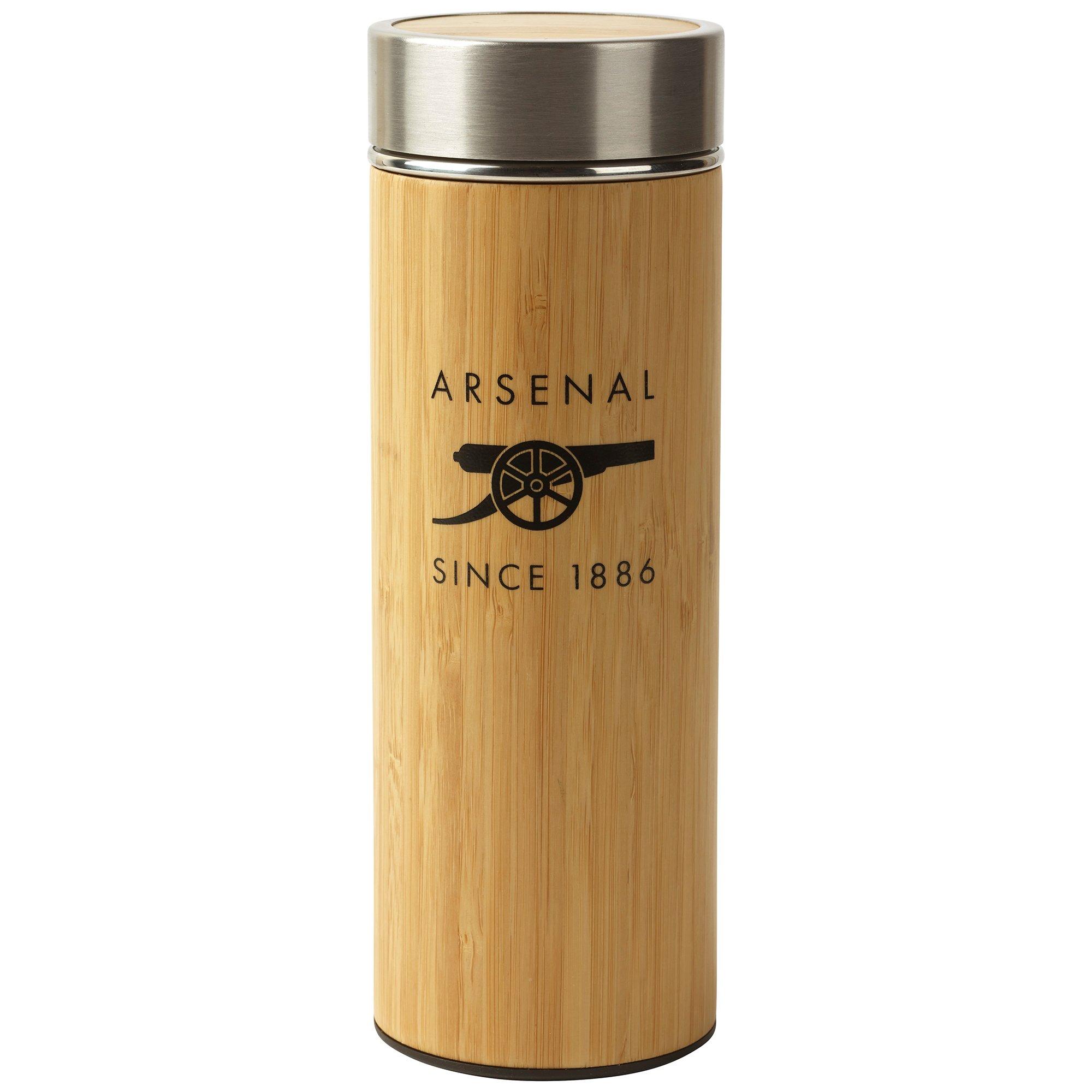 Arsenal Bamboo Thermos Flask
