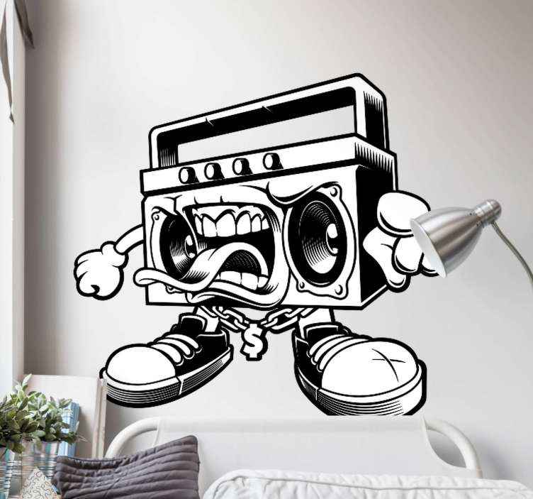 Set adesivi Boombox dei graffiti