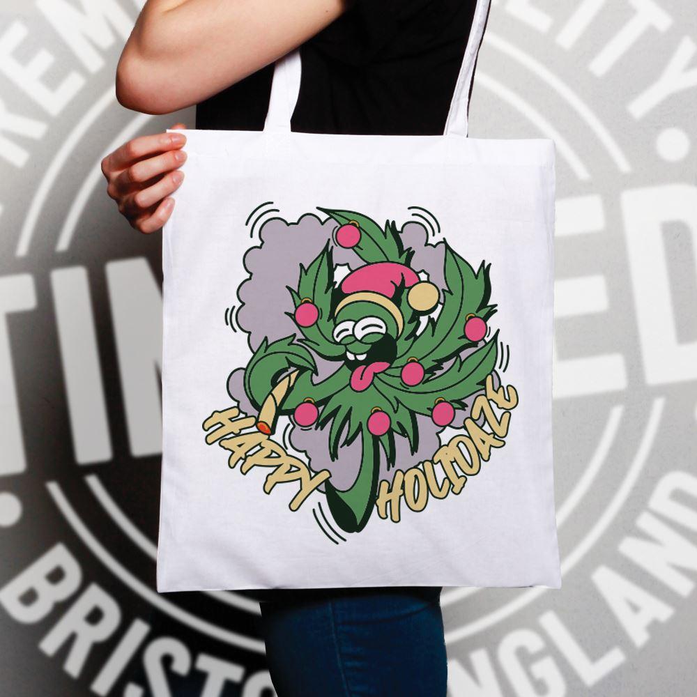 Happy Holidaze Christmas Tote Bag - Natural
