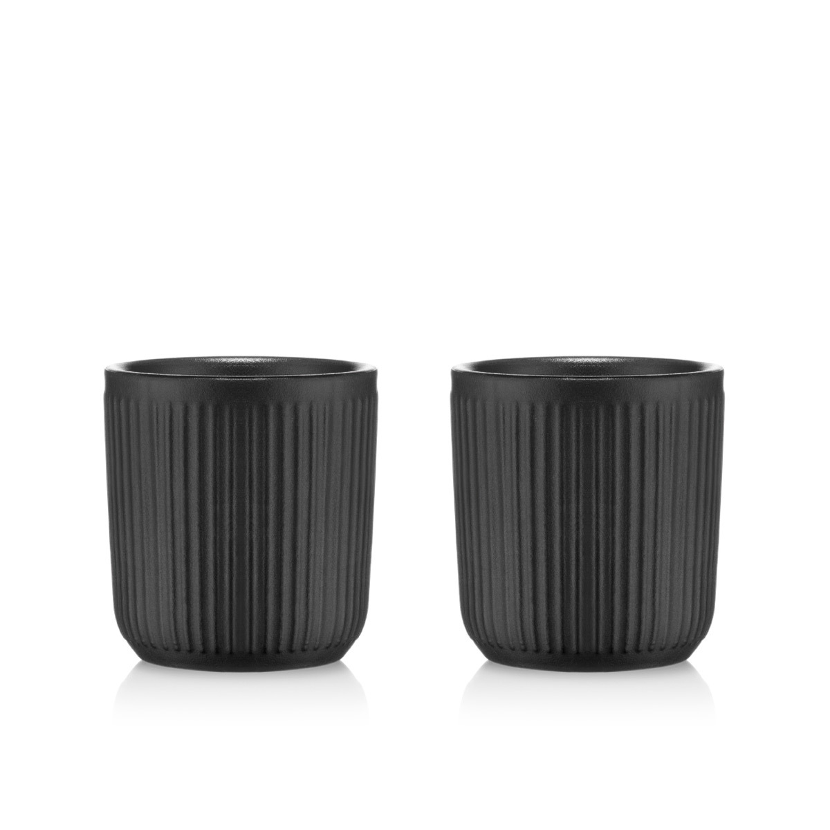  Bodum DOURO Set de 2 mugs en porcelaine double paroi, 0.1 l Noir Mat