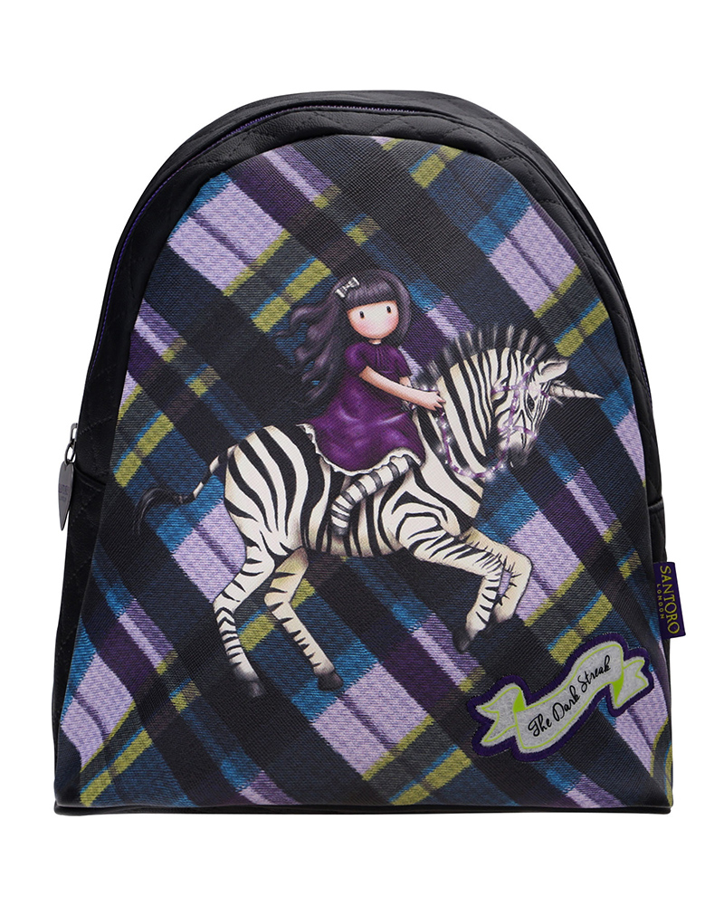 Lindy Bop Gorjuss 'The Dark Streak' Tartan Mini Rucksack by Santoro - One Size - Multicolour