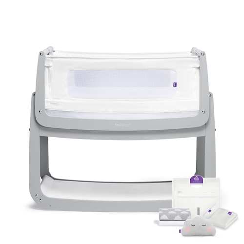 Snuz SnuzPod 4 Complete Bedside Crib Bundle - Dove Grey