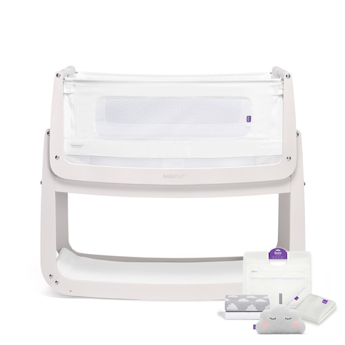 Snuz SnuzPod 4 Complete Bedside Crib Bundle - Rose White