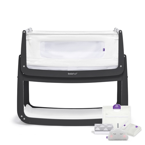 Snuz SnuzPod 4 Complete Bedside Crib Bundle - Slate