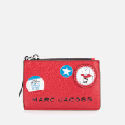 Marc Jacobs Women's The Box Peanuts Americana Top Zip Wallet - Red Multi