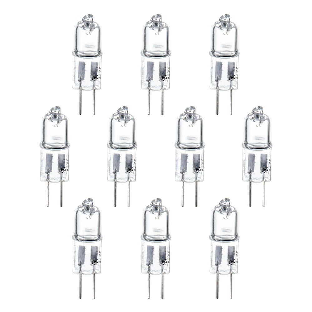 20 Watt G4 Halogen Light Bulbs - Clear - 10 Pack