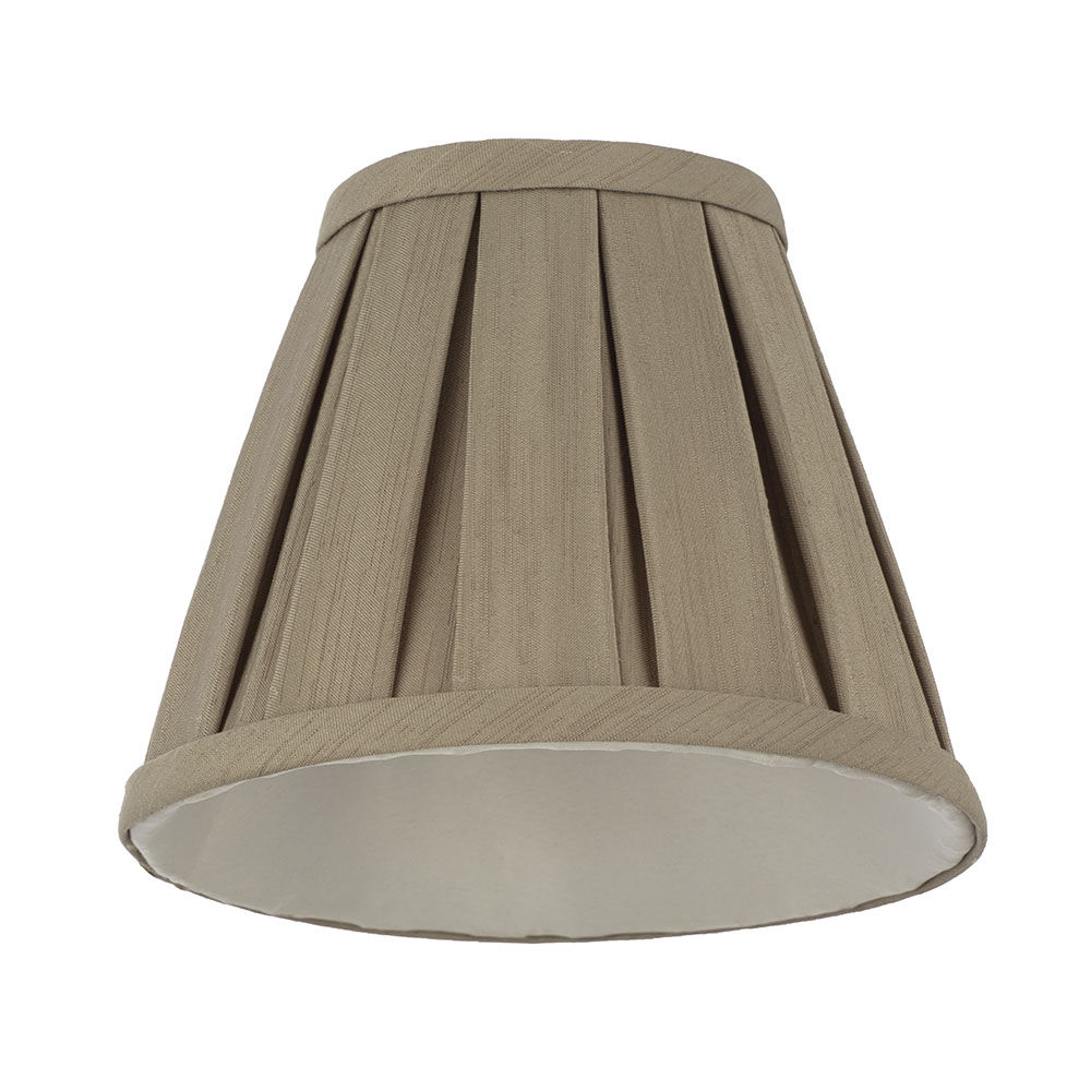 6 Inch Enya Box Pleat Easy to Fit Shade - Mink