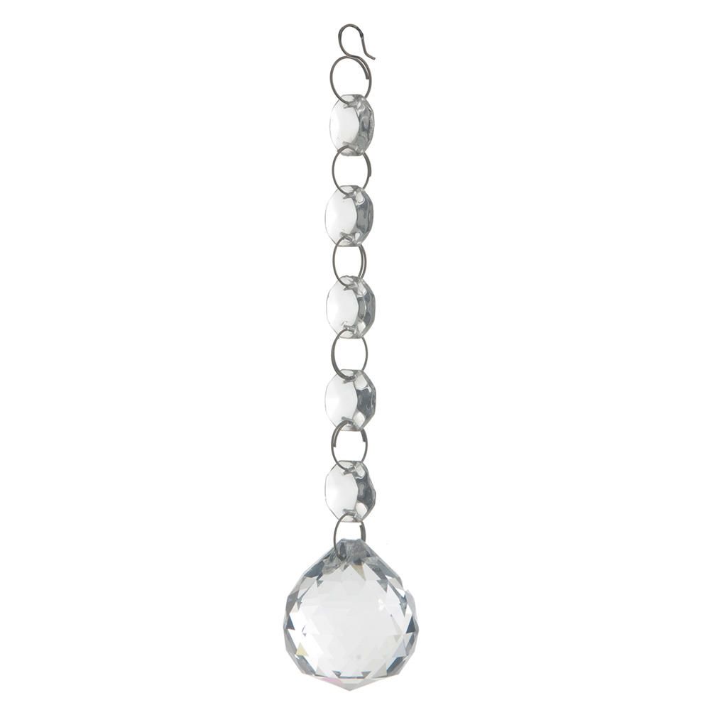Galaxy Ceiling Spare Crystal 60cm Chrome Large Drop with five beads