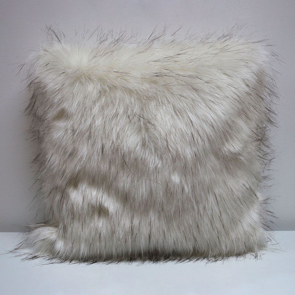Luxury Faux Fur Cushion - Cream