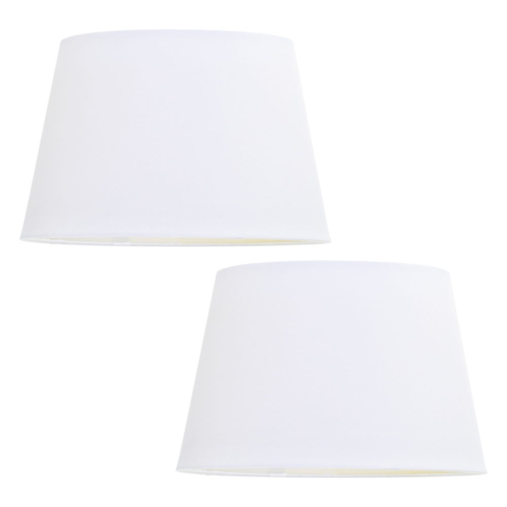 Pack of 2 Tapered Easy to Fit Lamp Shades - Ivory
