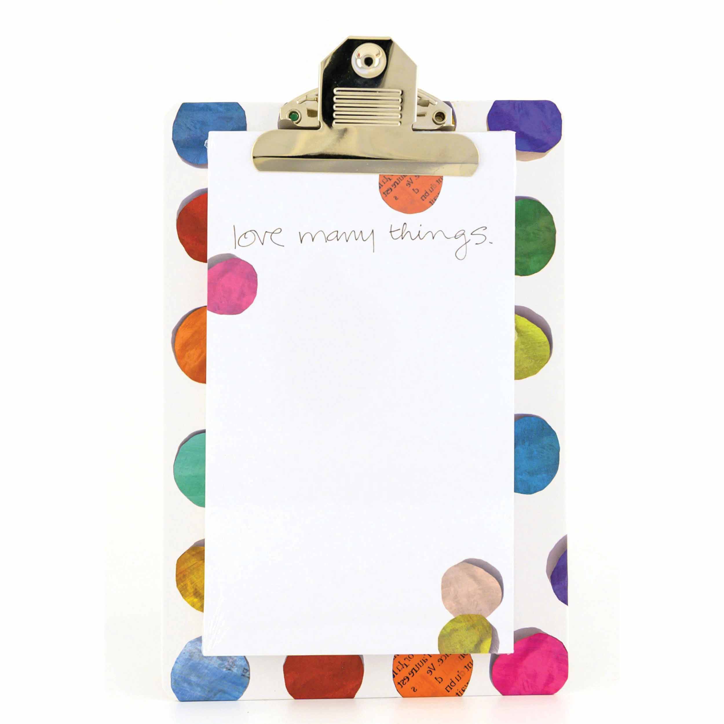 Love Many Things Notepad & Clipboard