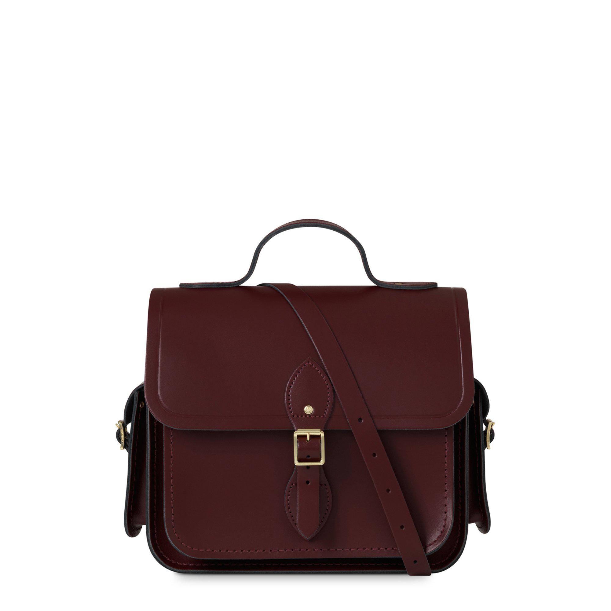 Cambridge Satchel Large Traveller Bag with Side Pockets in Leather - Oxblood