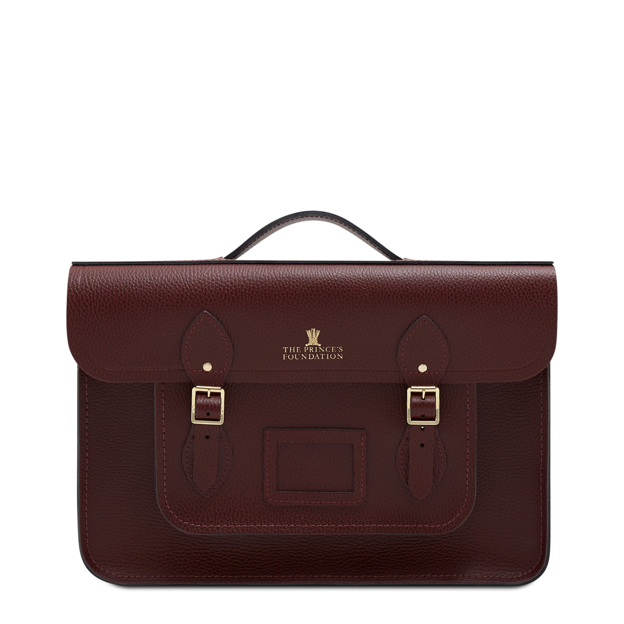 Cambridge Satchel The Prince's Foundation 15 Inch Classic Batchel in Leather - Oxblood Celtic Grain