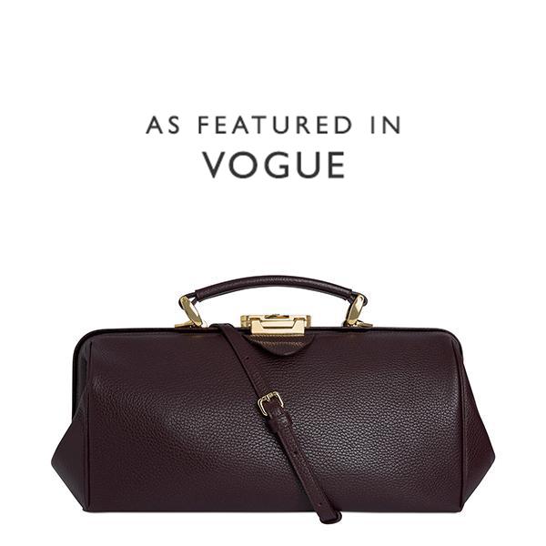 Cambridge Satchel Doctors Bag - Bordeaux Calf Grain