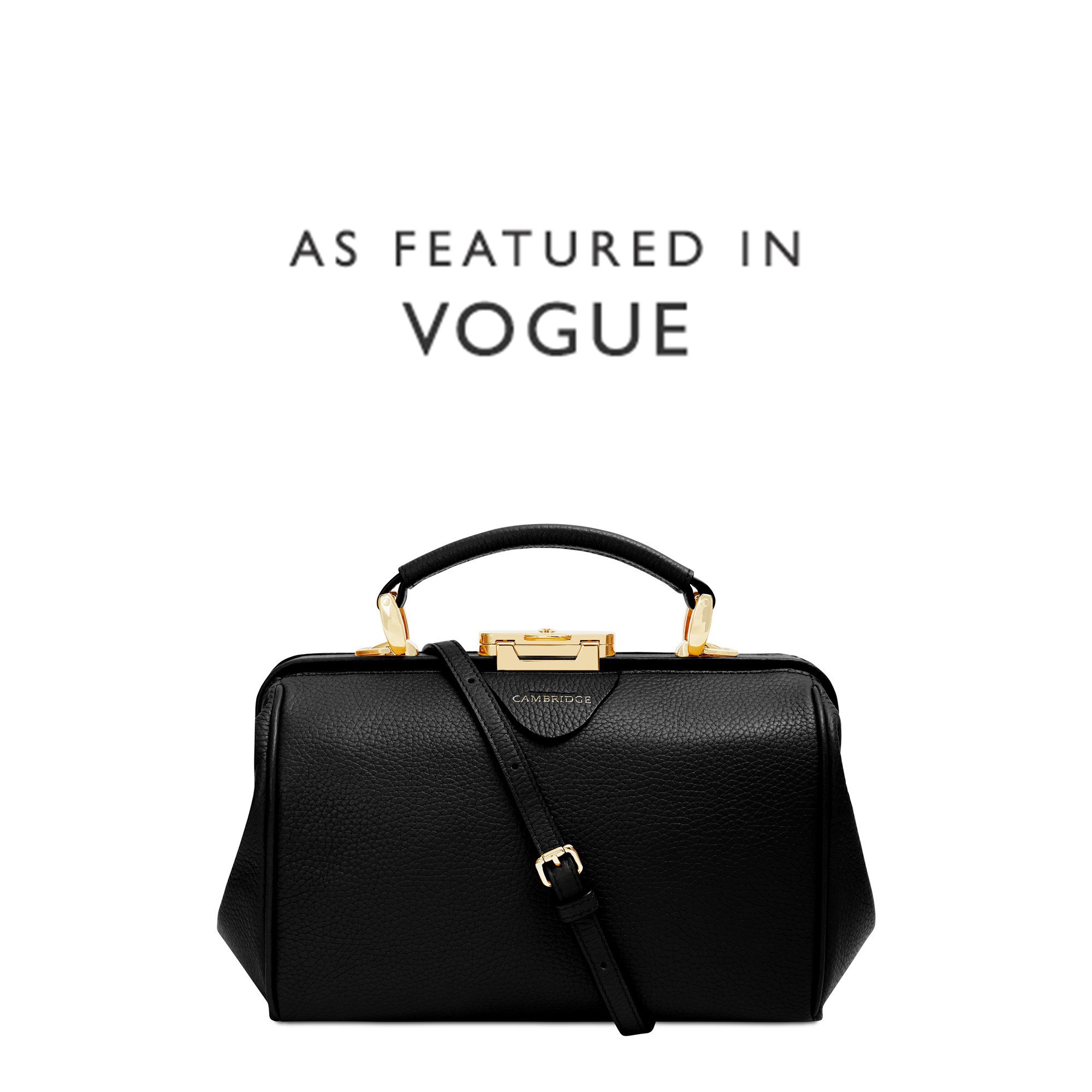 Cambridge Satchel The Sophie - Midnight Black Calf Grain