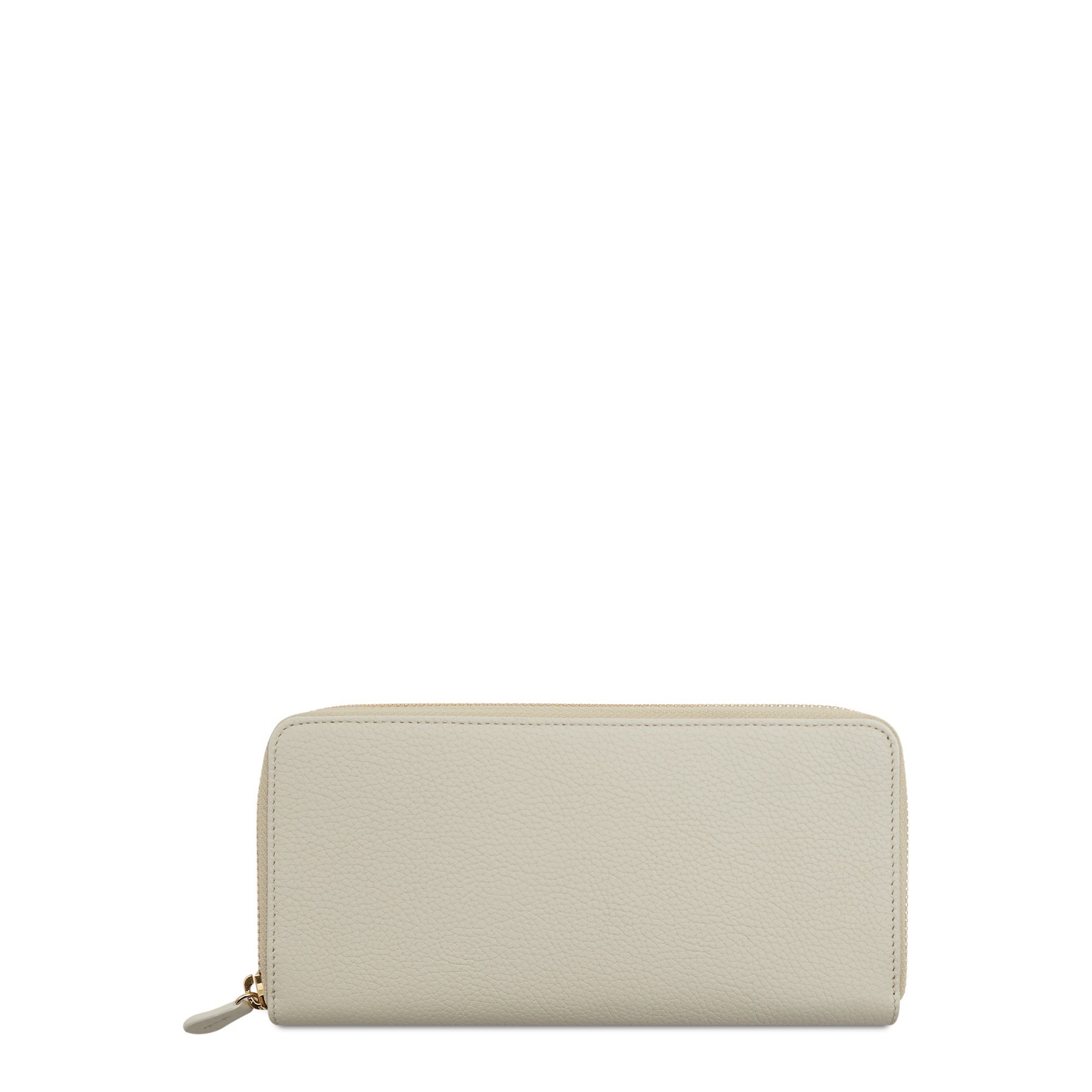 Cambridge Satchel Large Zip Around Purse in Leather - Taupe Grain