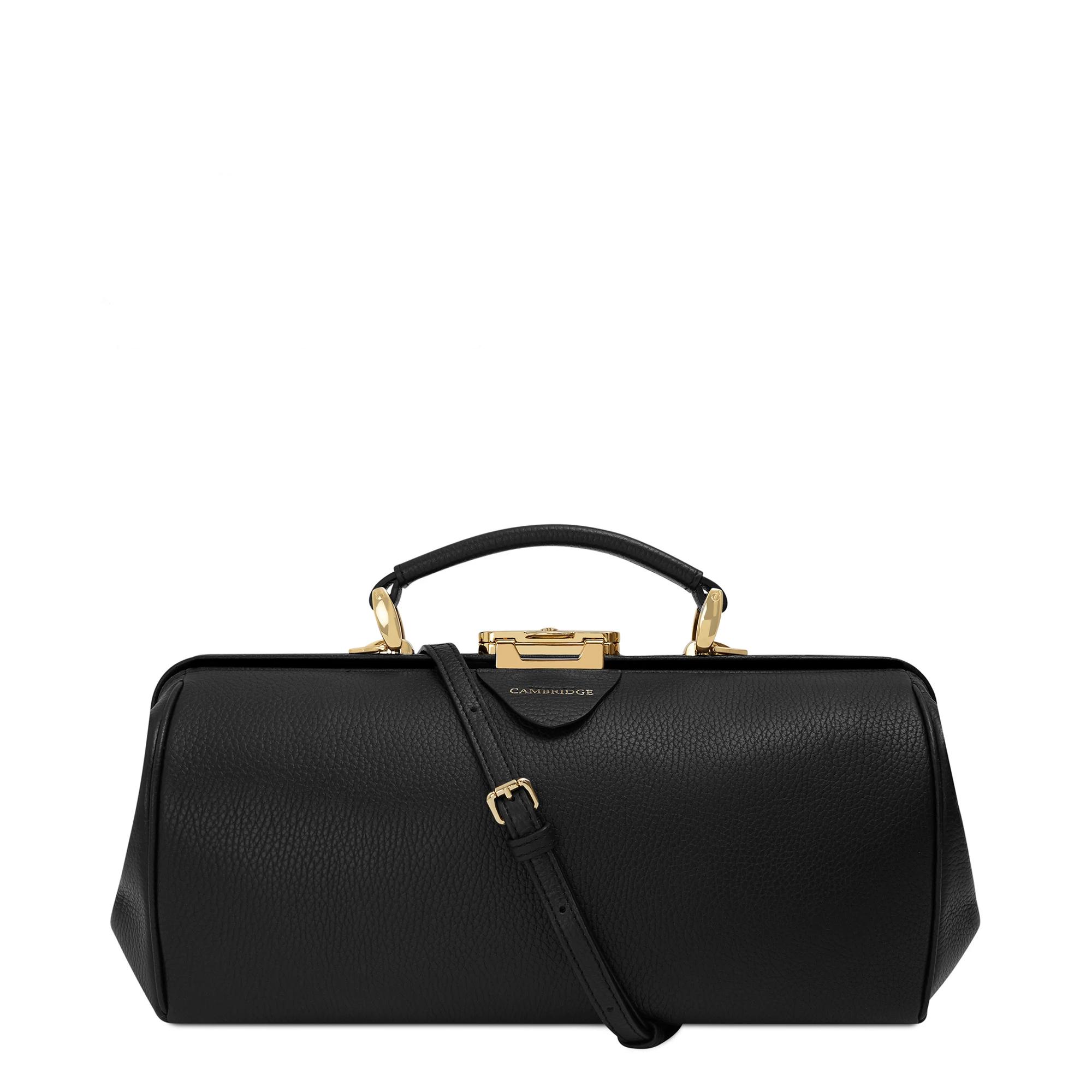 Cambridge Satchel Doctors Bag - Midnight Black Calf Grain