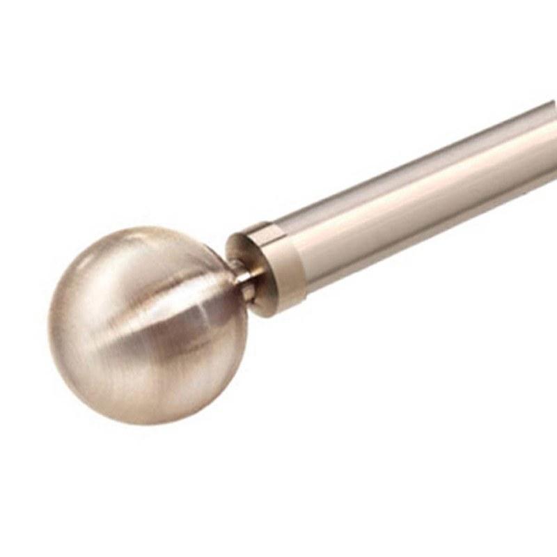 28mm Ball Eyelet Curtain Pole Satin Silver
