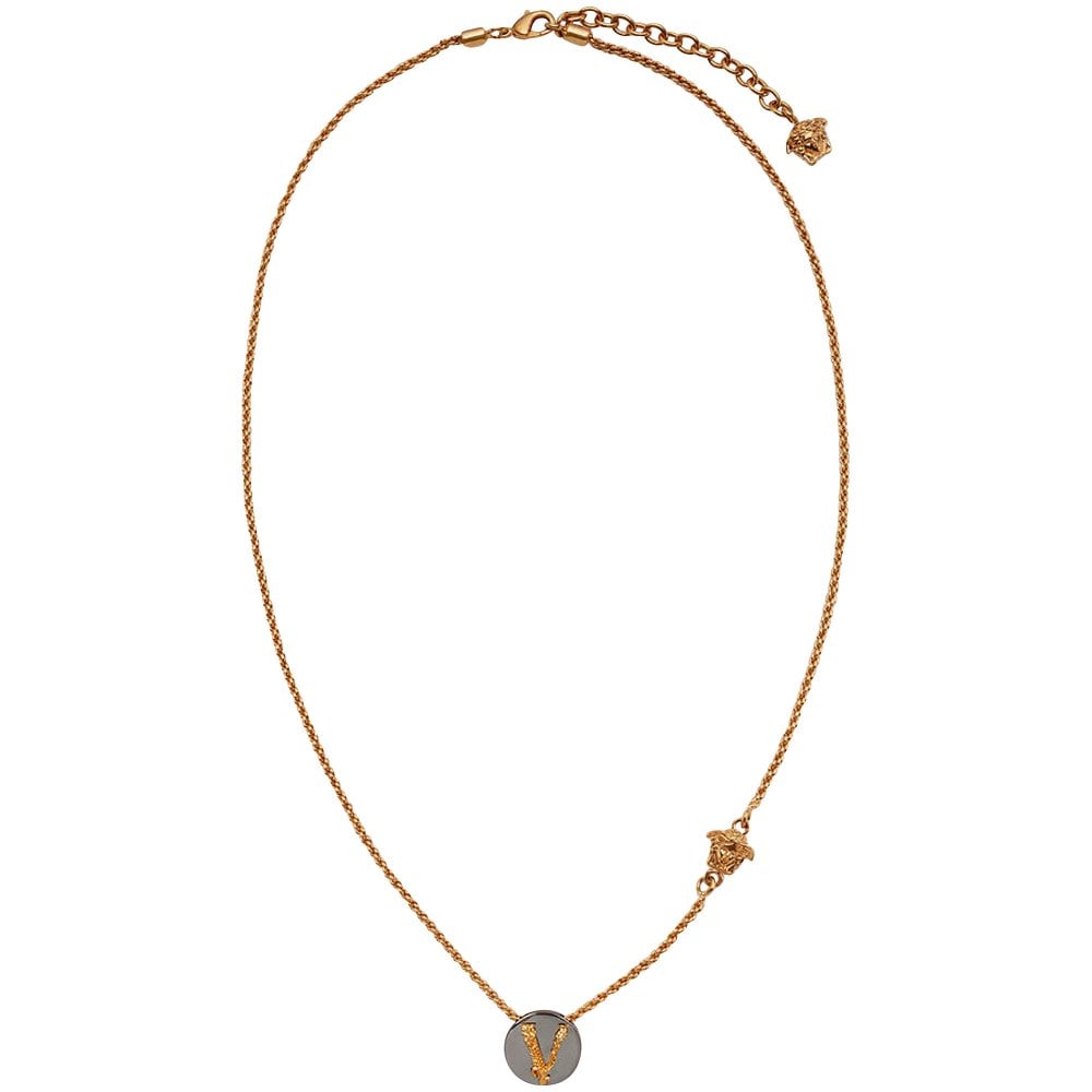 VERSACE Men's Gold Virtus Necklace | Gold | OSZ