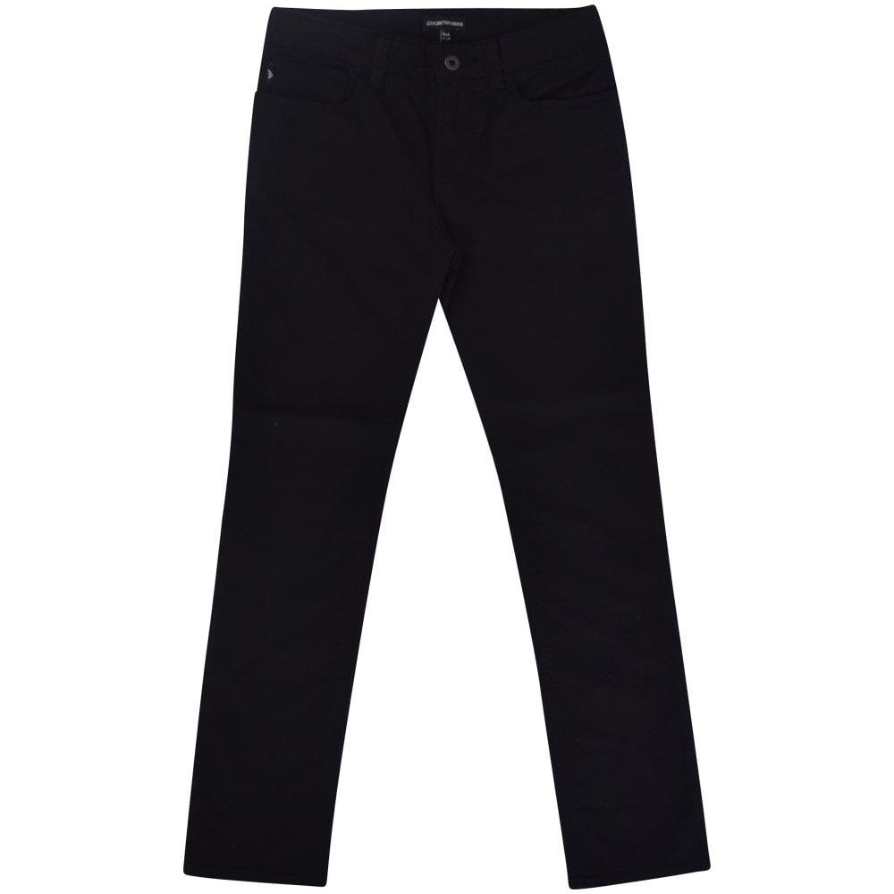 EMPORIO ARMANI Men's Black Chinos | Black | 10YR