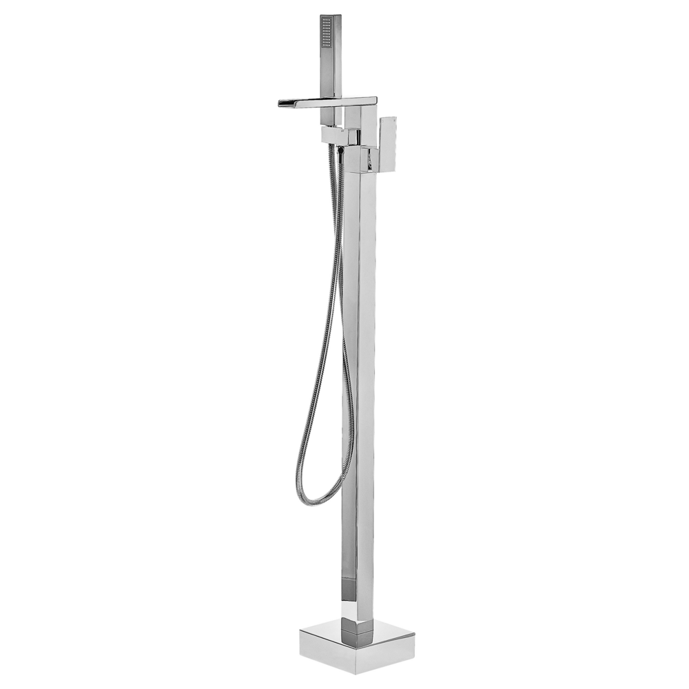 Beliani Badkraan vrijstaand zilver BOYOMA