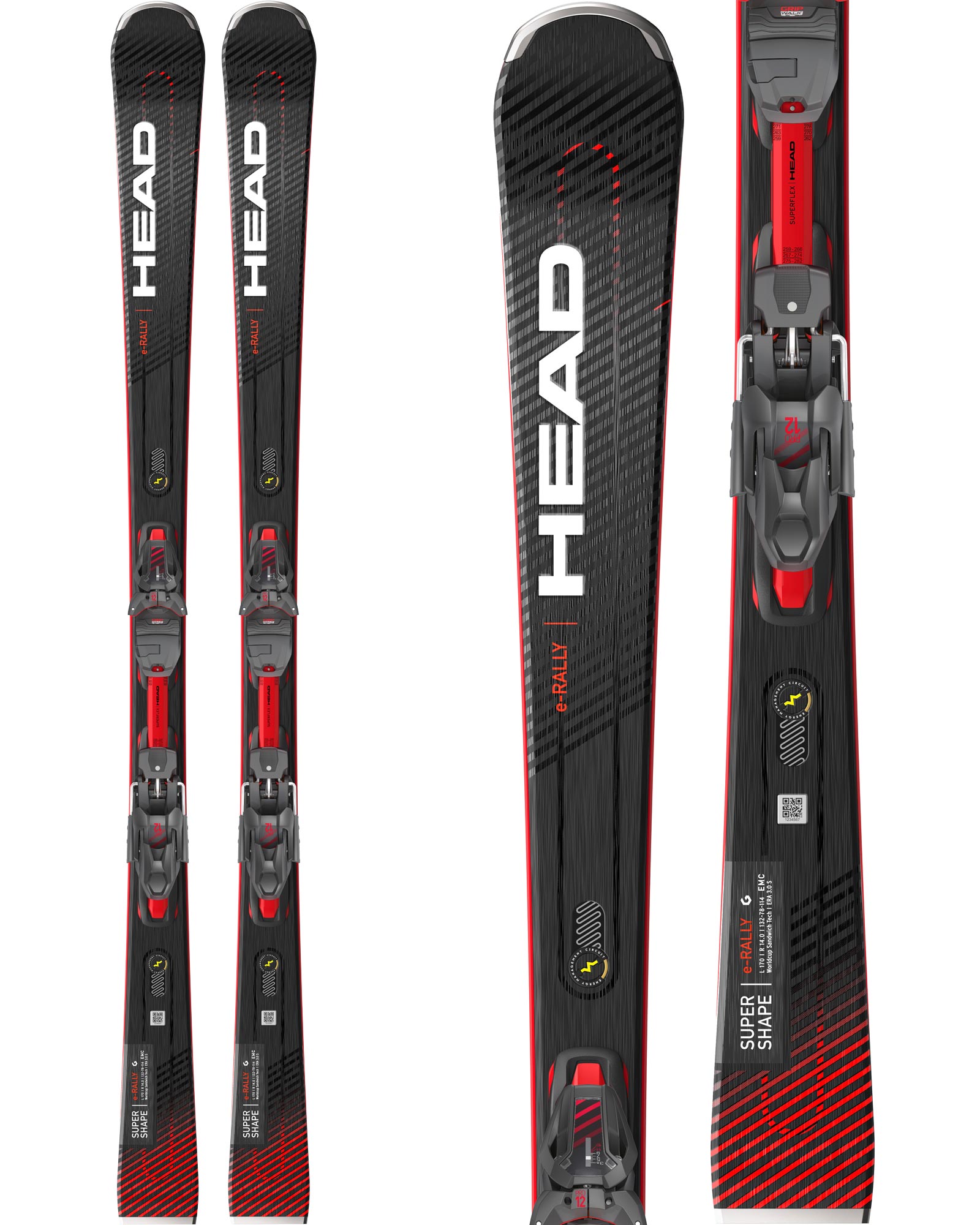 Head Supershape e-Rally Skis + PRD 12 GW Brake 85 Bindings 2021 | 163cm