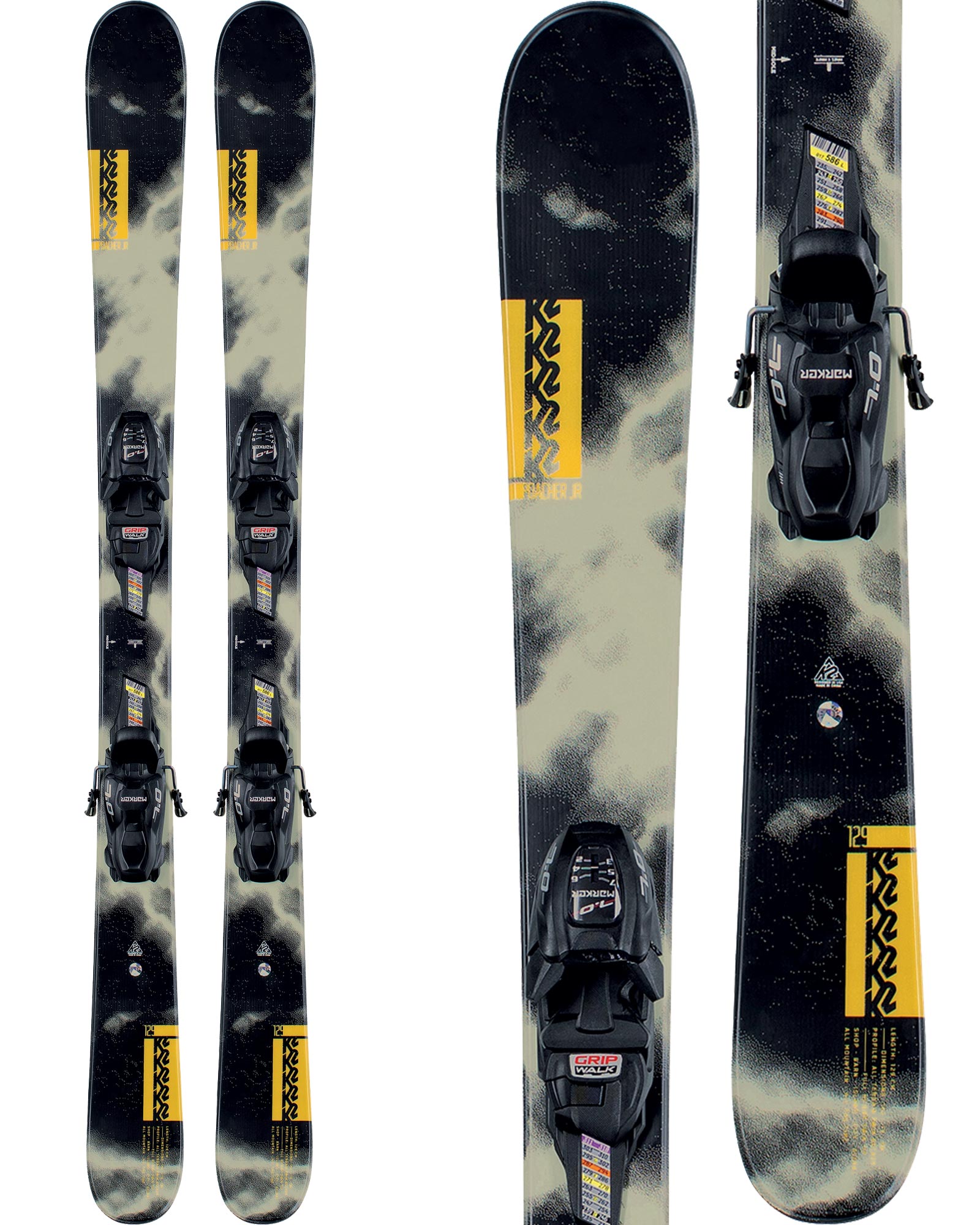 K2 Poacher Boys' Skis + FDT 7.0 Bindings 2021 | 149cm