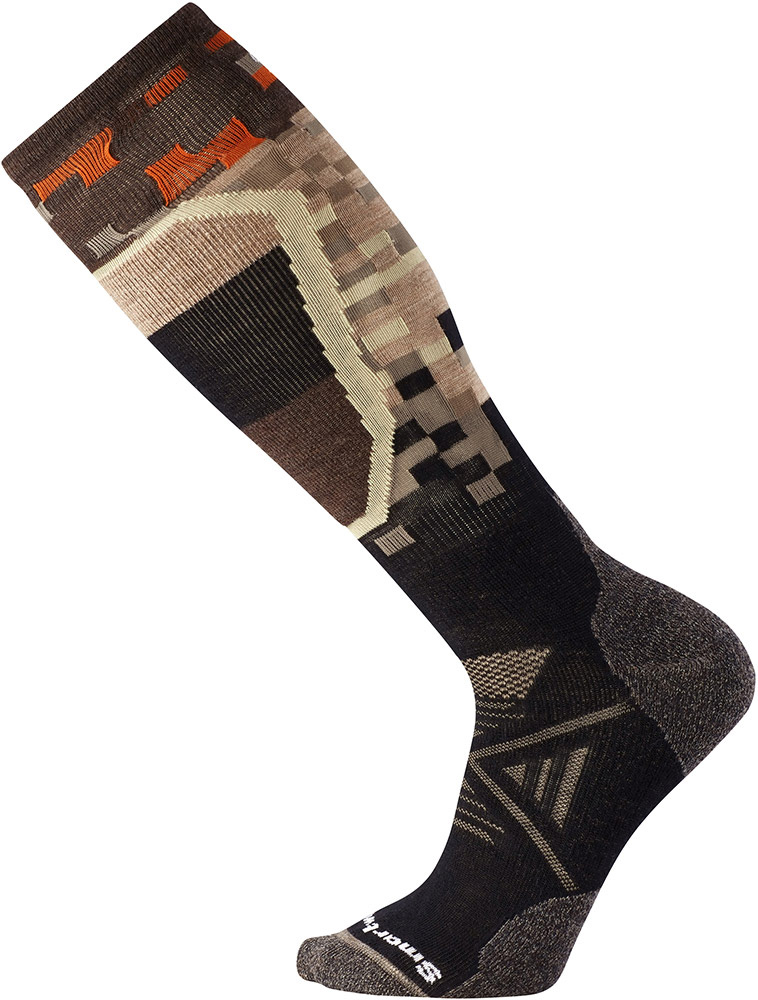 Smartwool Merino PhD Medium Pattern Socks | L | Charcoal