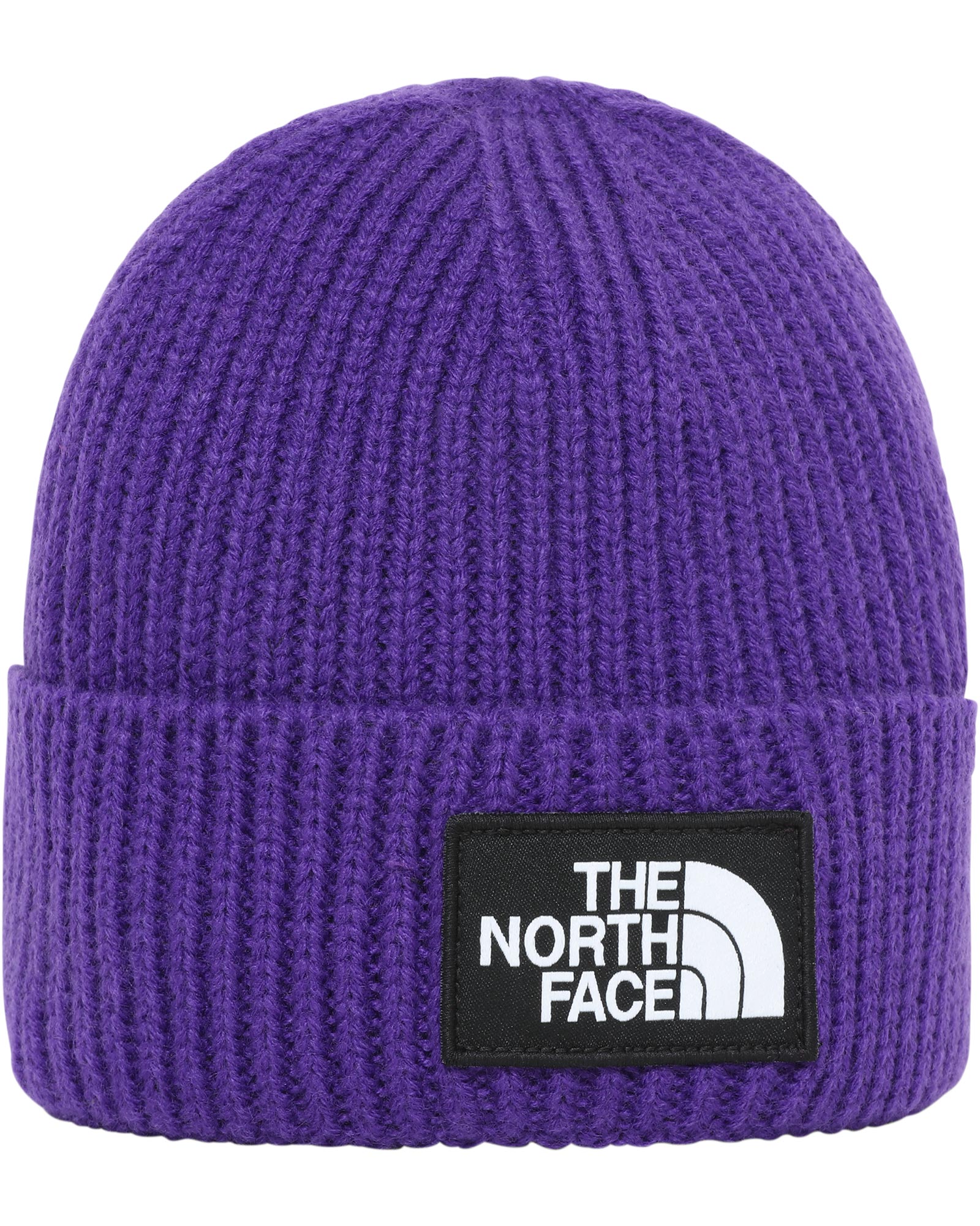 The North Face Logo Box Cuffed Beanie | Peak Purple