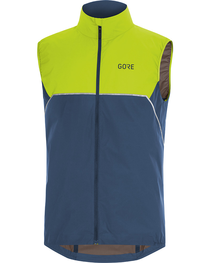 GORe Wear R7 Partial GORe-TeX INFINIUM Men's Vest | S | Deep Water Blue/Citrus