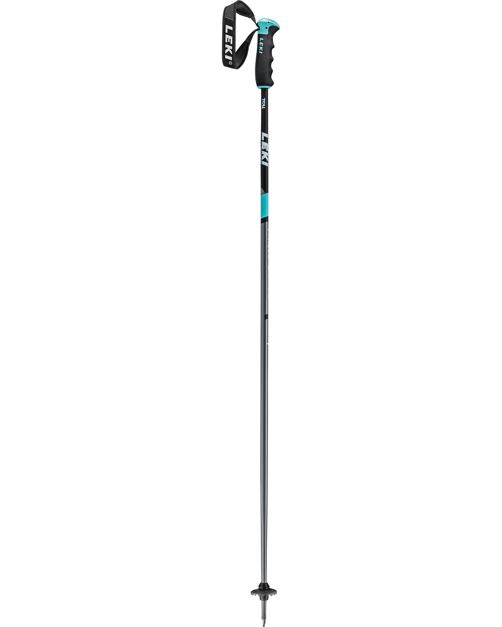 Leki Neolite Airfoil Women's Ski Poles | 110cm | Gunmetal/Black/Light Turquoise