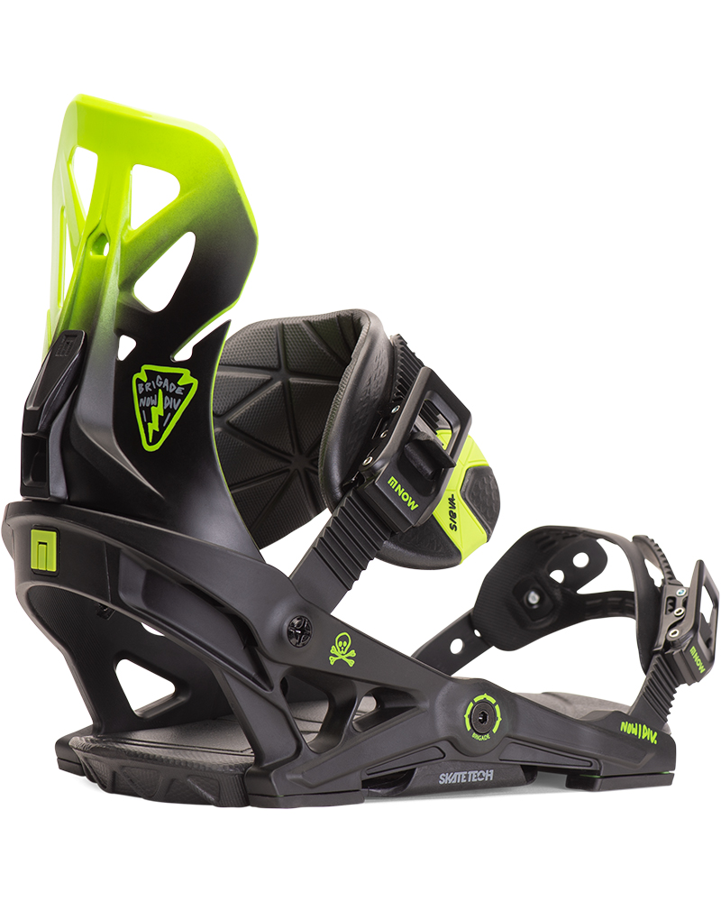NOW Brigade Men's Snowboard Bindings 2020 | M | Black/Green