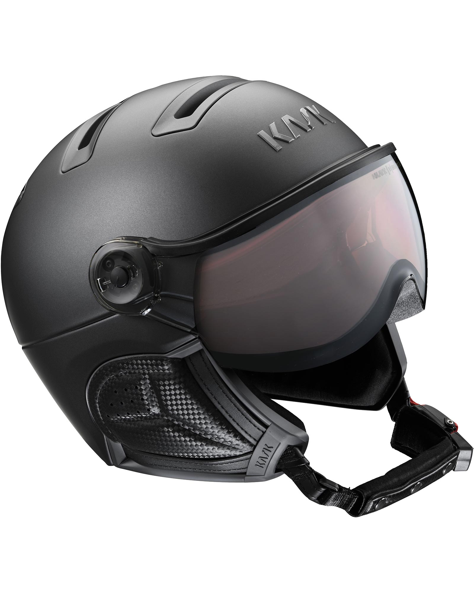 KASK Class Shadow Visor Ski Helmet | S | Matte Anthracite/Silver Visor
