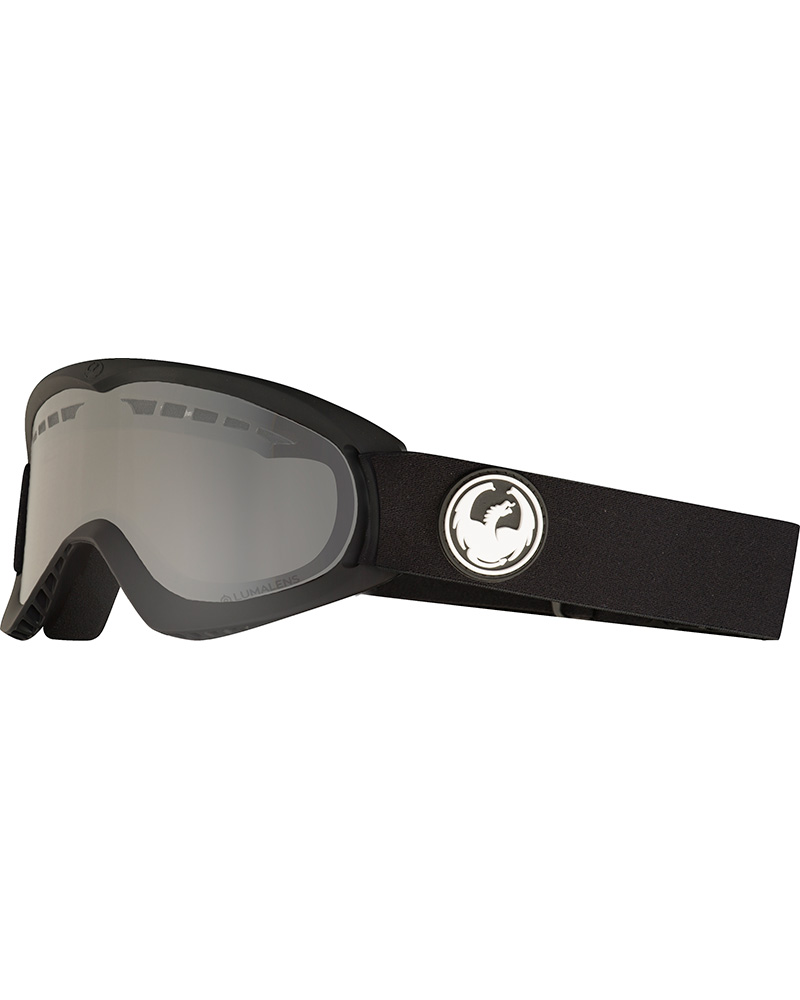 Dragon DX Jet Black / Lumalens Silver Ionized + Lumalens Yellow Goggles | Jet Black